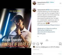 ਟਾਈਗਰ ਸ਼ਰੌਫ ਕਰਨਗੇ ਸਿੰਗਿੰਗ ਦੀ ਸ਼ੁਰੂਆਤ, ਫਸਟ ਲੁੱਕ ਨੇ ਲੁੱਟਿਆ ਫੈਨਸ ਦਾ ਦਿਲ