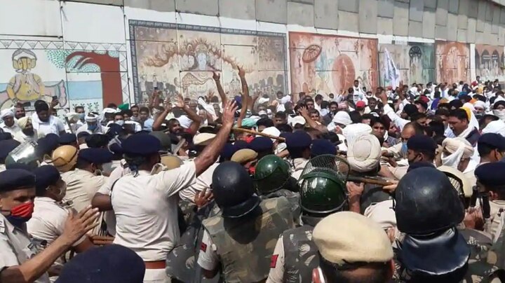 Haryana farmers arrested during protest against agriculture ordinance ਕੇਂਦਰ ਦੇ ਤਿੰਨ ਆਰਡੀਨੈਂਸਾਂ ਖ਼ਿਲਾਫ਼ ਹਰਿਆਣੇ 'ਚ ਰੋਸ ਪ੍ਰਦਰਸ਼ਨ, ਹਰ ਪਾਸੇ ਕਿਸਾਨਾਂ ਨੂੰ ਰੋਕ ਰਹੀ ਪੁਲਿਸ