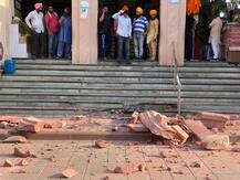 ਸ੍ਰੀ ਹਰਿਮੰਦਰ ਸਾਹਿਬ ਦੇ ਬਾਹਰ ਘੰਟਾ ਘਰ ਮਾਰਕੀਟ ਦੇ ਗੇਟ 'ਤੇ ਬਣਿਆ ਗੁੰਬਦ ਡਿੱਗੀਆ, ਵੇਖੋ ਤਸਵੀਰਾਂ