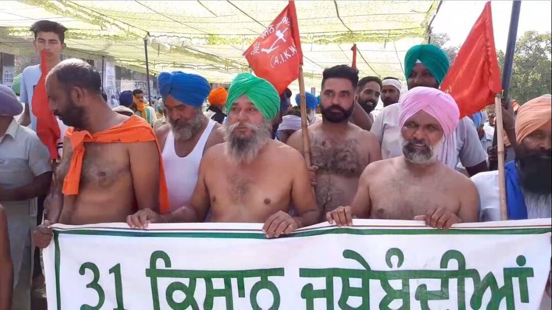 ਕੱਪੜੇ ਲਾਹ ਕੇ ਕਿਸਾਨ ਜਥੇਬੰਦੀਆਂ ਨੇ ਕੱਢਿਆ ਰੋਸ ਮਾਰਚ Farmers' organizations take off their clothes in protest march ਕੱਪੜੇ ਲਾਹ ਕੇ ਕਿਸਾਨ ਜਥੇਬੰਦੀਆਂ ਨੇ ਕੱਢਿਆ ਰੋਸ ਮਾਰਚ