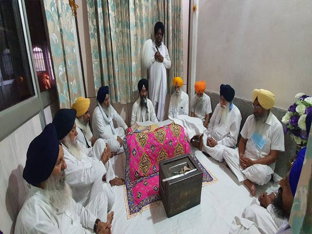 ਪਾਵਨ ਸਰੂਪ ਅਗਨ ਭੇਟ ਹੋਣ ਦੀ ਘਟਨਾ ਦੇ ਪਸ਼ਚਾਤਾਪ ਵਜੋਂ ਸ੍ਰੀ ਅਖੰਡ ਪਾਠ ਸਾਹਿਬ ਆਰੰਭ Sri Akhand Path Sahib commenced as a remorse for the incident of offering sacred fire ਪਾਵਨ ਸਰੂਪ ਅਗਨ ਭੇਟ ਹੋਣ ਦੀ ਘਟਨਾ ਦੇ ਪਸ਼ਚਾਤਾਪ ਵਜੋਂ ਸ੍ਰੀ ਅਖੰਡ ਪਾਠ ਸਾਹਿਬ ਆਰੰਭ