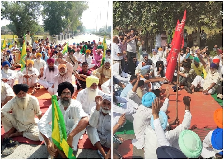 Chakka Jam across Punjab to support Haryana farmers Punjab Chakka Jaam: ਪੰਜਾਬ ਭਰ 'ਚ ਚੱਕਾ ਜਾਮ, ਹਰਿਆਣਾ ਦੇ ਕਿਸਾਨਾਂ ਦਾ ਦਿੱਤਾ ਸਾਥ