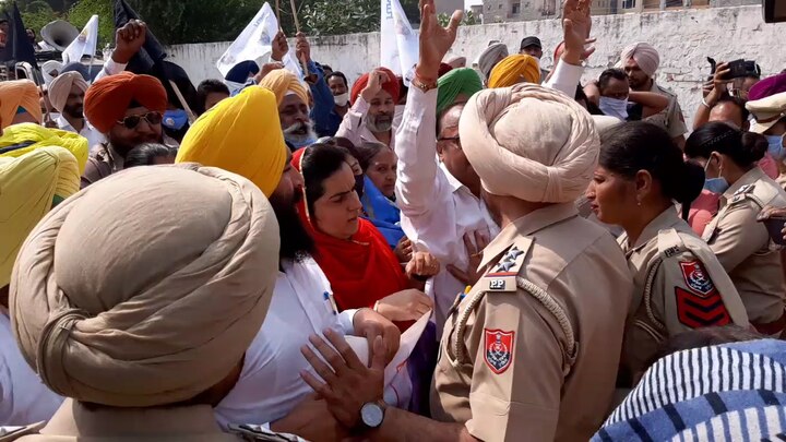 ਇਸ ਦੌਰਾਨ ਆਪ ਵਰਕਰਾਂ ਅਤੇ ਵਿਧਾਇਕਾਂ ਵੱਲੋਂ ਪੁਲਿਸ ਨਾਲ ਧੱਕਾ ਮੁੱਕੀ ਕੀਤੀ ਗਈ।