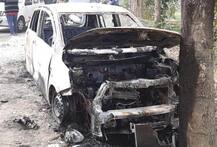 ਹੁਸ਼ਿਆਰਪੁਰ 'ਚ ਦਰਦਨਾਕ ਸੜਕ ਹਾਦਸਾ, ਰੁੱਖ ਨਾਲ ਟਕਰਾ ਕੇ ਕਾਰ ਨੂੰ ਲੱਗੀ ਅੱਗ, ਵਕੀਲ ਤੇ ਮਹਿਲਾ ਜਿਉਂਦੇ ਸੜੇ