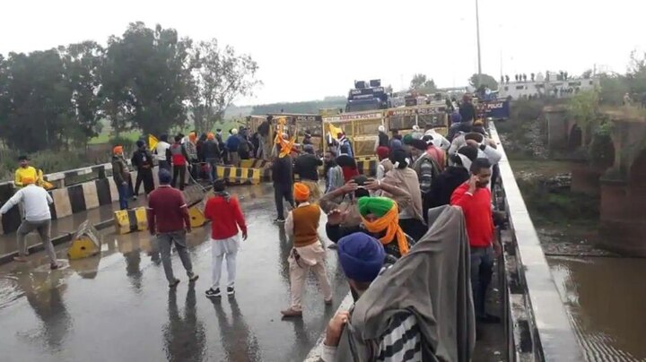 clash between the farmers and the police at Punjab Haryanas shambhu border Farmer Protest: ਸ਼ੰਭੂ ਬਾਰਡਰ 'ਤੇ ਕਿਸਾਨਾਂ 'ਤੇ ਪਾਣੀ ਦੀਆਂ ਬੁਛਾੜਾਂ, ਦਾਗੇ ਅੱਥਰੂ ਗੈਸ ਦੇ ਗੋਲੇ