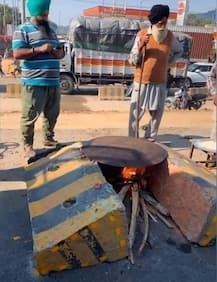 ਕਿਸਾਨ ਅੰਦੋਲਨ ਦੀ ਇਕ ਤਸਵੀਰ, ਬੈਰੀਕੇਡ ਵਿਛਾ ਕੇ ਬਣਾਈ ਲੋਹ