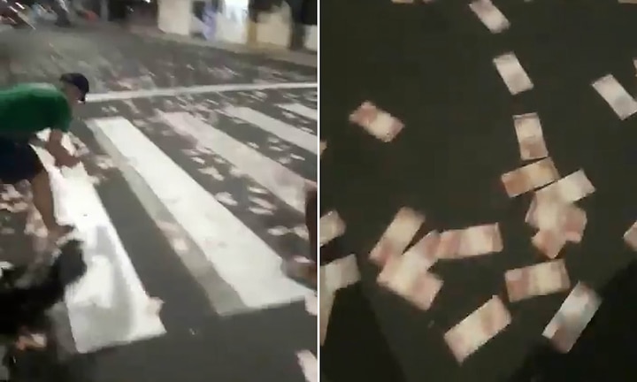Money Heist Style Bank Robbery In Brazil Brazil bank robbery: ਬ੍ਰਾਜ਼ੀਲ ਦੇ ਸ਼ਹਿਰ 'ਚ Money Heist ਸਟਾਈਲ 'ਚ ਲੁੱਟ, ਸੜਕਾਂ 'ਤੇ ਨੋਟ ਸੁੱਟ ਭੱਜੇ ਲੁਟੇਰੇ