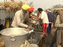 ਸ੍ਰੀ ਚਮਕੌਰ ਸਾਹਿਬ ਦੇ ਕਿਸਾਨਾਂ ਨੇ ਦਿੱਲੀ 'ਚ ਲਾਇਆ ਗੰਨੇ ਦੀ ਰੌਹ ਦਾ ਲੰਗਰ