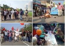 Protests in Punjab: ਖੇਤੀ ਕਾਨੂੰਨਾਂ ਨੂੰ ਰੱਦ ਕਰਾਉਣ ਲਈ ਕਿਸਾਨਾਂ ਦਾ ਪੰਜਾਬ ਭਰ 'ਚ ਪ੍ਰਦਰਸ਼ਨ, ਸਾੜੇ ਸਰਕਾਰਾਂ ਦੇ ਪੁਤਲੇ