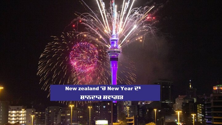 New Year 2021 Celebrations, New Zealand rings in the New Year with fireworks show Happy New Year: ਨਿਊਜ਼ੀਲੈਂਡ ਨੇ ਸਭ ਤੋਂ ਪਹਿਲਾਂ ਕੀਤਾ 'Happy New Year', ਇਸ ਅੰਦਾਜ਼ 'ਚ ਸਵਾਗਤ
