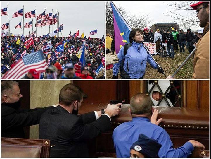 Four dead in violence in US parliament, 52 protesters arrested US Protest: ਅਮਰੀਕੀ ਸੰਸਦ 'ਚ ਹਿੰਸਾ, ਚਾਰ ਦੀ ਮੌਤ, 52 ਗ੍ਰਿਫ਼ਤਾਰ