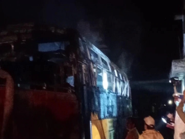 Rajasthan BUS touch with electrical wire 6 died  ਬਿਜਲੀ ਦੀ ਤਾਰ ਨਾਲ ਲੱਗਣ 'ਤੇ ਬੱਸ 'ਚ ਲੱਗੀ ਅੱਗ, ਛੇ ਲੋਕਾਂ ਦੀ ਮੌਤ, 17 ਜ਼ਖ਼ਮੀ