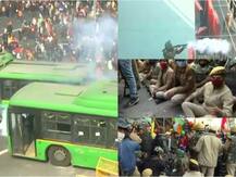 Tractor Rally: ਕਿਸਾਨਾਂ ਨੂੰ ਰੋਕਣ ਲਈ ਸੜਕ 'ਤੇ ਬੈਠੇ ਪੁਲਿਸ ਵਾਲੇ, ਦੇਖੋ ਤਸਵੀਰਾਂ 