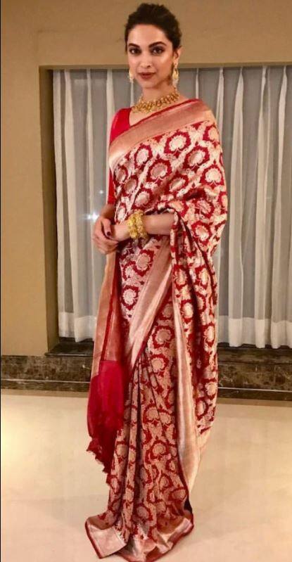 ਦੀਪਿਕਾ ਵੀ ਅਕਸਰ ਕਈ ਈਵੈਂਟਸ 'ਚ ਸਾੜੀ 'ਚ ਨਜ਼ਰ ਆਉਂਦੀ ਹੈ। 