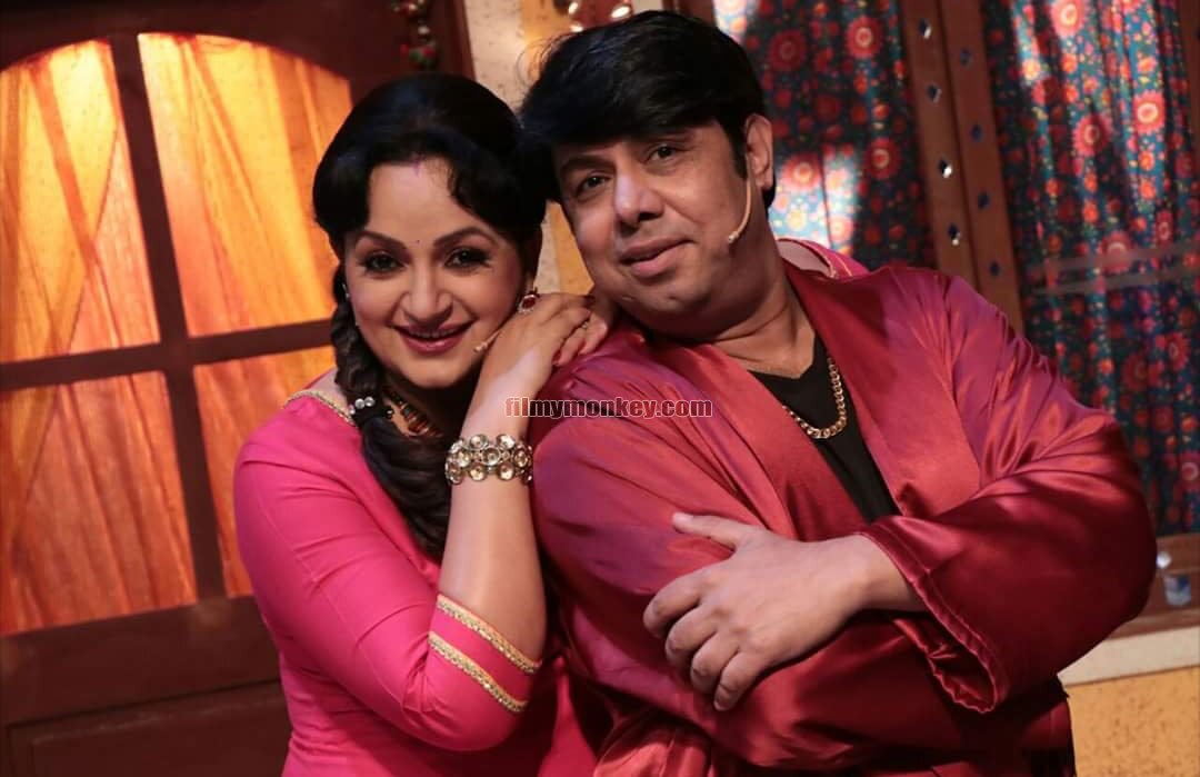 FIRST PICS! 'Bua' aka Upasana Singh SHOOTING for 'The Kapil Sharma Show