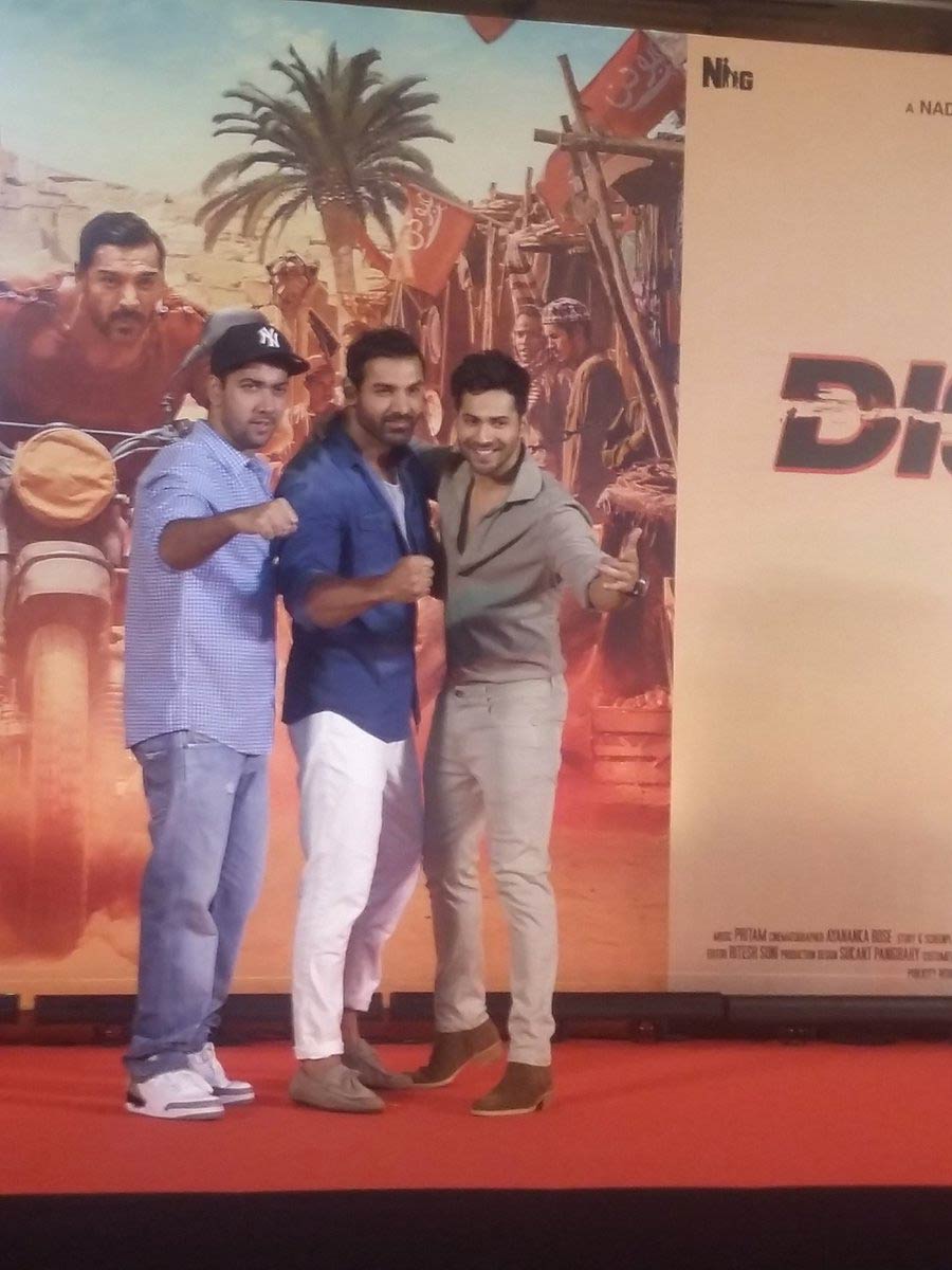 Dishoom' Dog Bradman JOINS Varun Dhawan & John Abraham at film's success party; ADORABLE PICS & VIDEO!