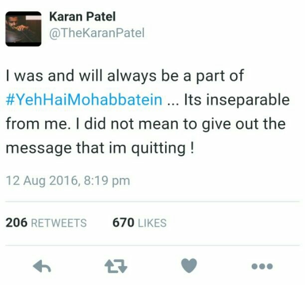 Is Karan Patel REALLY quitting Yeh Hai Mohabbatein? Actor SPEAKS UP!