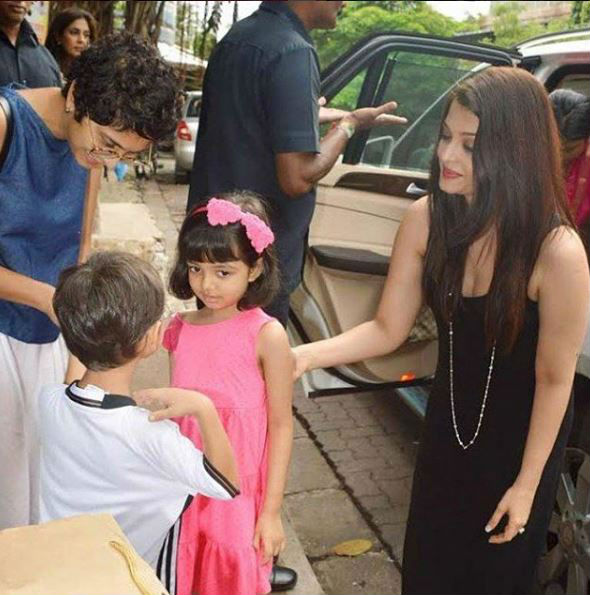 CHECK OUT: These PICS of Aishwarya's daughter Aaradhya HUGGING Aamir's son Azad is the CUTEST thing you'll see on internet today!