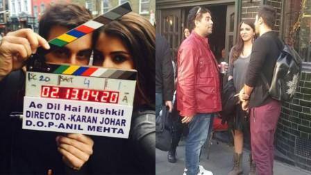 Ranbir, Anushka and Karan Johar on the sets of 'Ae Dil Hai Mushkil' 