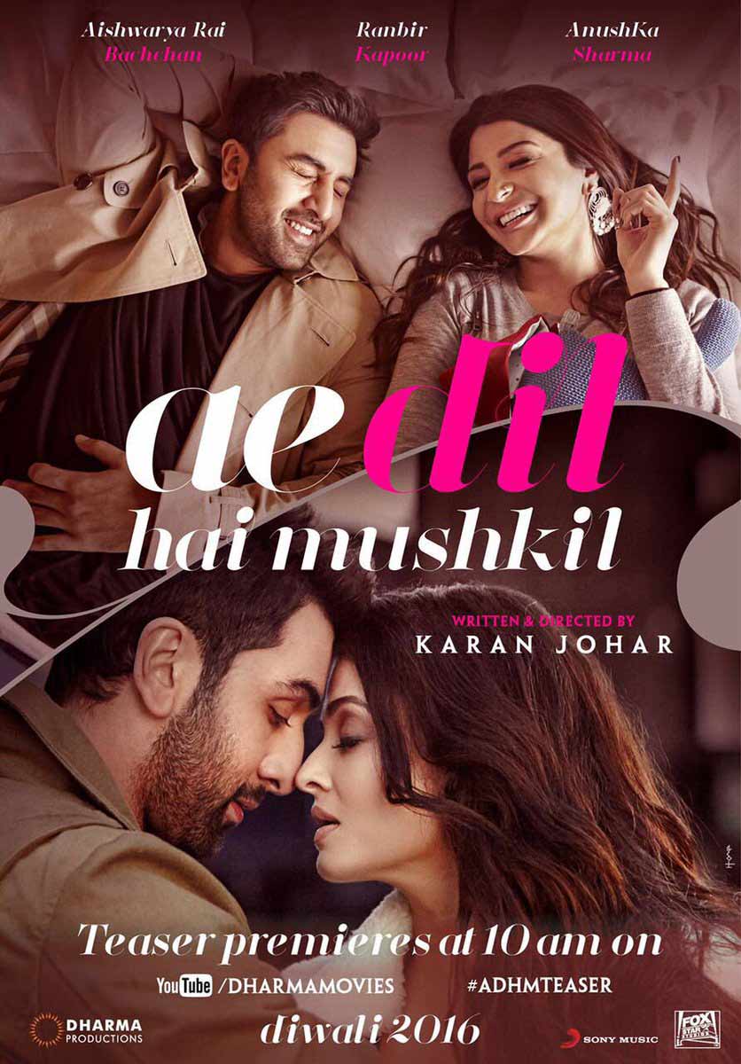 Ae Dil Hai Mushkil' FIRST LOOK: Anushka Sharma, Ranbir Kapoor, Aishwarya Rai will take your breath away