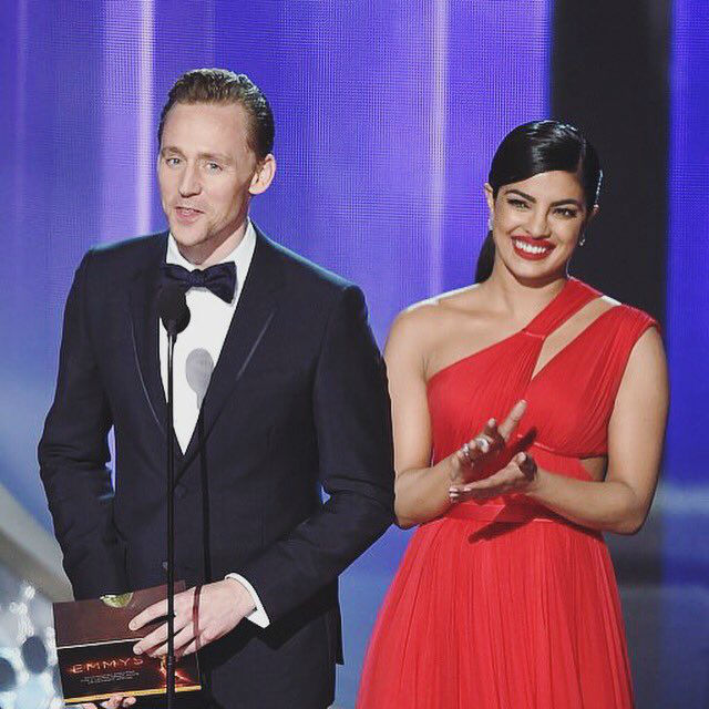 SEE PICS: Priyanka Chopra turns every head on the RED CARPET in a STUNNING crimson gown at Emmy Awards 2016!