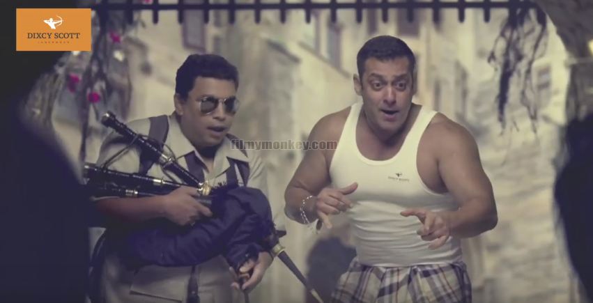 HILARIOUS! Lungi clad Salman Khan POKES fun at SRK's 'lungi dance' during Commercial shoot; WATCH Super Fun VIDEO!