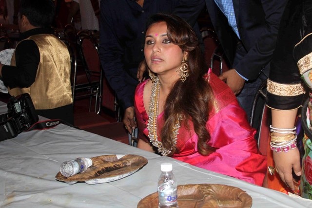 SEE PICS: Rani Mukerji's FIRST PUBLIC appearance post baby Adira's birth at Durga Puja pandal; Actress looked GORGEOUS in a PINK sari!