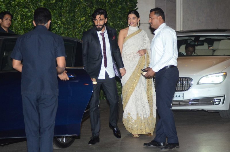 Deepika Padukone and Ranveer Singh spotted at a party holding hands