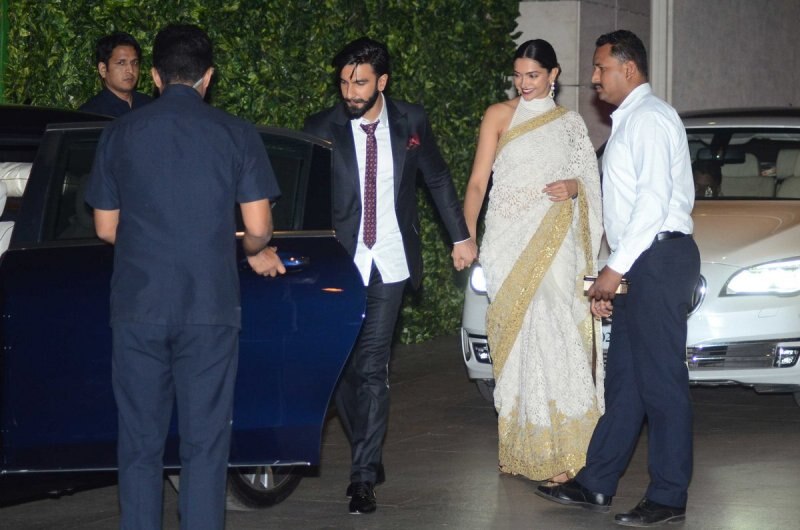 Deepika Padukone and Ranveer Singh spotted at a party holding hands