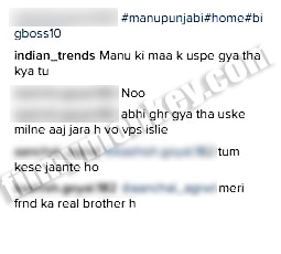 Manu's friend's post