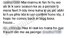 Manu's friend in conversation with a BB 10 fan