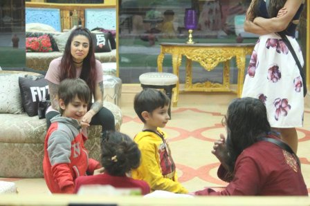 During 'Family App' task even Priyanka Jagga's sons entered the house in the previous episode (Photo: Colors)