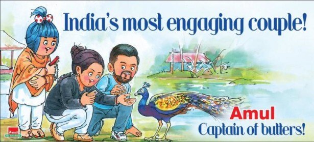 “India’s most engaging couple” Virat and Anushka, courtesy Amul!