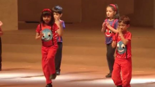 WATCH VIDEOS: Aishwarya's daughter Aaradhya and Aamir Khan's son Azad DANCE together onstage as their parents CHEER on annual function!