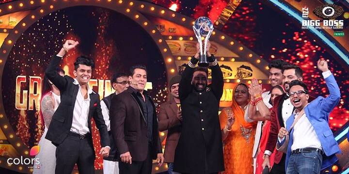 Noida boy Manveer Gurjar was on Sunday announced as the winner of reality show "Bigg Boss" Season 10[PIC CREDIT: TWITTER/COLORS]
