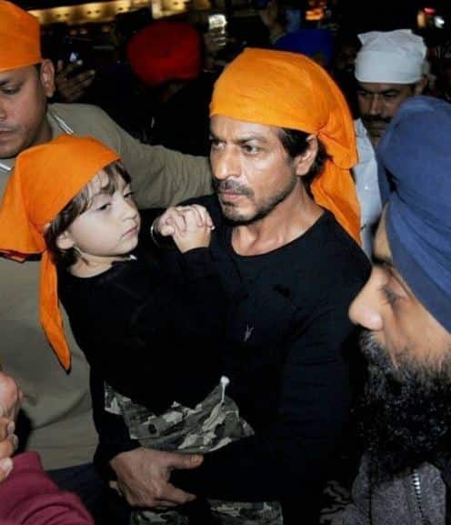 The actor visited the holy shrine to express his gratitude for the response his film has received so far. Before entering the temple, the 51-year-old star said his wife Gauri Khan sent AbRam with him.