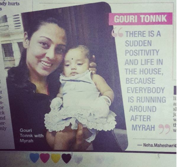 AWWW! TV actress Gouri Tonk REVEALS her NEWBORN BABY GIRL's face on the eve of Mother's Day!