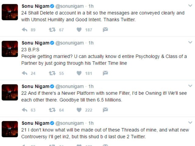 Angry Sonu Nigam QUITS Twitter after Abhijeet's account is suspended!