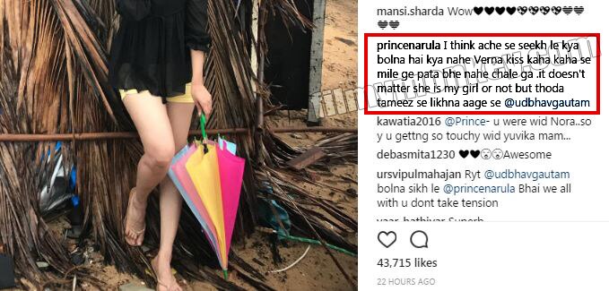 Fan asks Yuvika Chaudhary for kiss, Beau Prince Narula lashes out with a strong message!