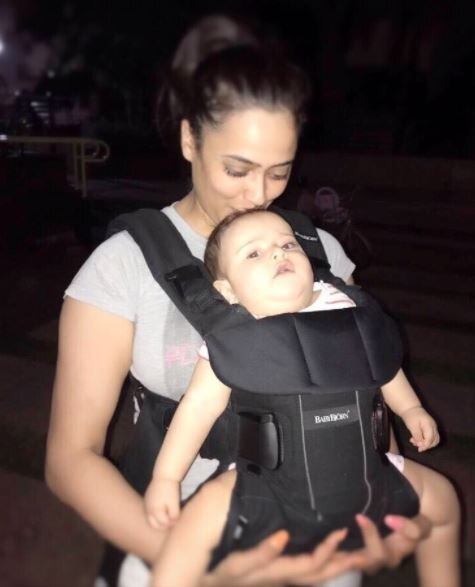 SEE PICS: Yummy mummy Shweta Tiwari's evening walk with BABY BOY Reyansh Kohli!