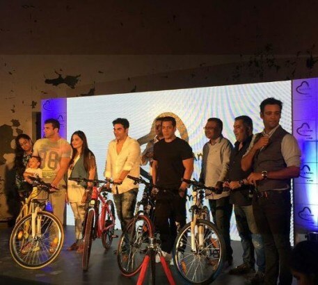 Being Human E-Cycle: Nephews Ahil Sharma & Nirvan Khan join Salman Khan in promotions; One on the ride, another at launch!