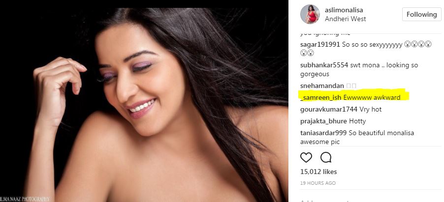 OUCH! EX Bigg Boss contestant Monalisa posts seemingly TOPLESS PIC on Instagram; Fans post vulgar comments!