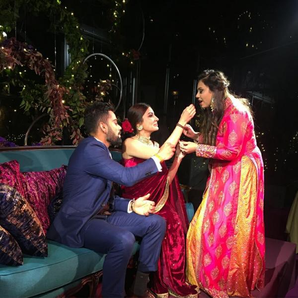 #VirushkaWedding: WATCH VIDEO- Virat Kohli HUGS & KISSES Anushka after exchanging rings at their ENGAGEMENT! INSIDE PICS
