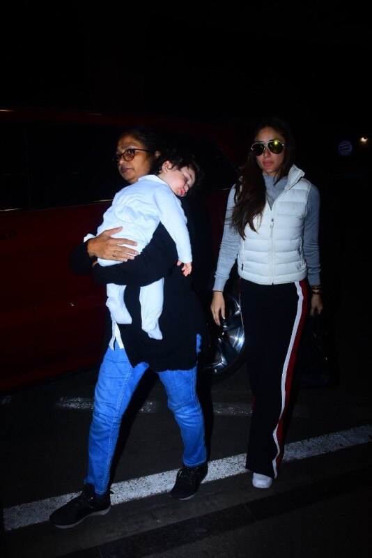 PIC ALERT! Baby Taimur Ali Khan posing on a snow-kart with mom Kareena & dad Saif in Switzerland!