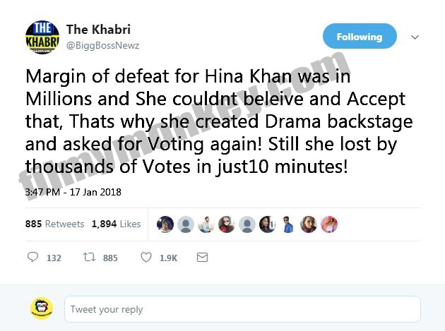 Not thousands but Hina Khan lost to Shilpa by votes in millions? LIVE Voting was on her demand!