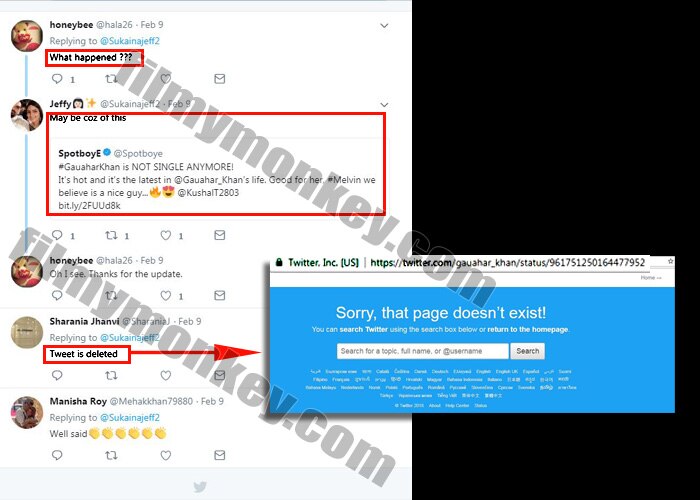 Fans' reaction on Gauahar Khan's deleted tweet apparently denying her dating rumors with choreographer Melvin Louis