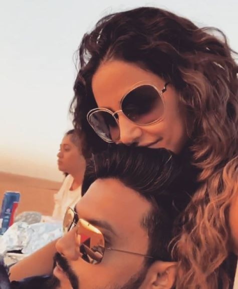 PICS & VIDEOS: TV actress Hina Khan gets COZY & ROMANTIC with boyfriend Rocky in the dessert of Dubai!