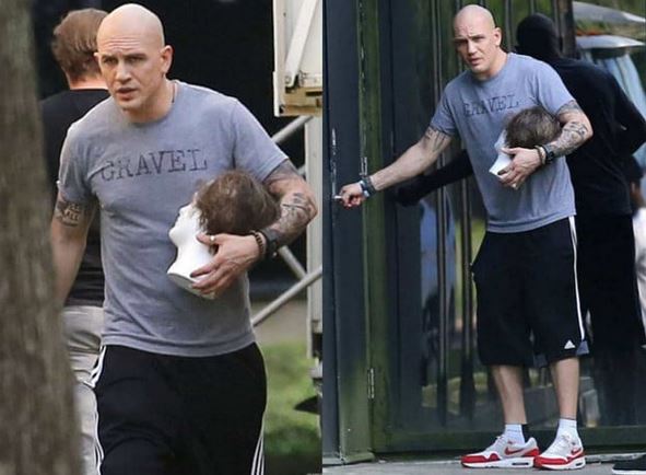 WHOA! Tom Hardy goes bald for 'Fonzo