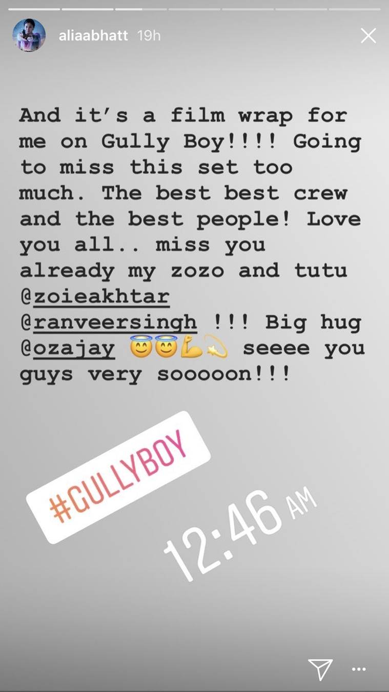 Shooting for Ranveer-Alia's 'Gully Boy' wrapped up!