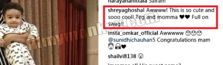 Sunidhi Chauhan names her son 'Tegh'; reveals while correcting the wrong spelling 'Teg' mentioned by Shreya!